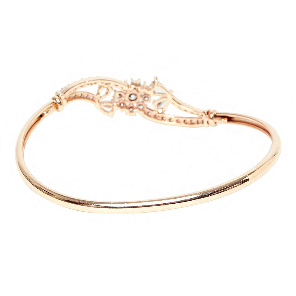 Designer Inspired Rose Gold CZ Studded Bracelet