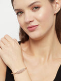 CZ Gems Embellished Rose Gold Bracelet