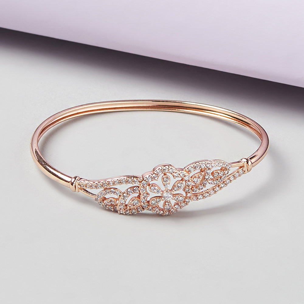 CZ Gems Embellished Rose Gold Bracelet