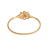Teardrop Cut Faux Kundan Brass Floral Gold Plated Bracelet