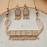 Kundan Studded Shiny Necklace Set