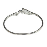 Silver Plated Brass Teardrop Faux Kundan Gems Adorned Bracelet