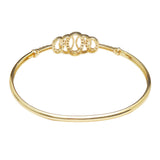 Gold Finish Bracelet with Solid Design from Sparkling Elegance