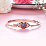 Sparkling Elegance Evil Eye Bracelet With Rose Gold Plating