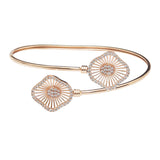 Rose Gold Finish Bracelet with Double Motifs from Elegance Collection
