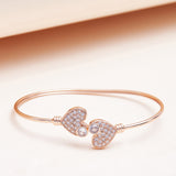 Rose Gold Bracelet with Heart Design