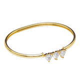 Gold Finish Bracelet with Zircon Setting at the Centre