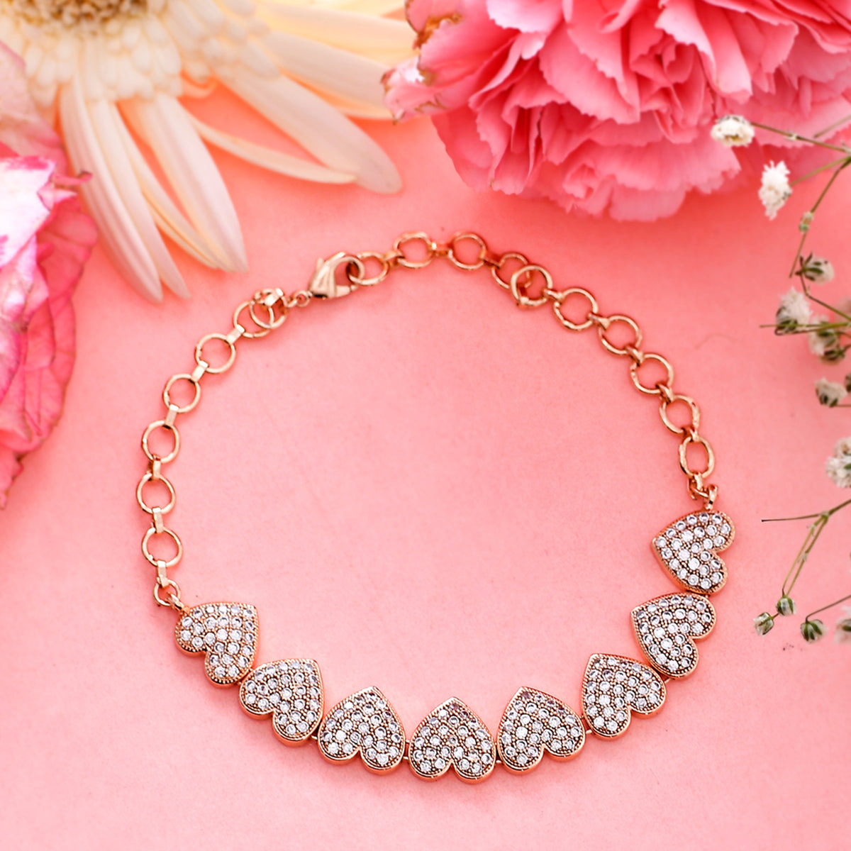 Diamond Heart Fashion Bracelet - Nuha Jewelers