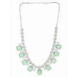 Sparkling Elegance Green Stones Necklace Set