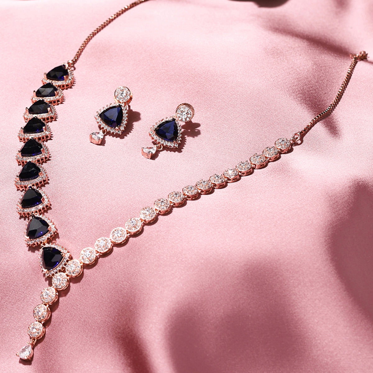 Rose Gold Brass Necklace Sets VOYLLA Rose Gold Brass Necklace Sets VOYLLA