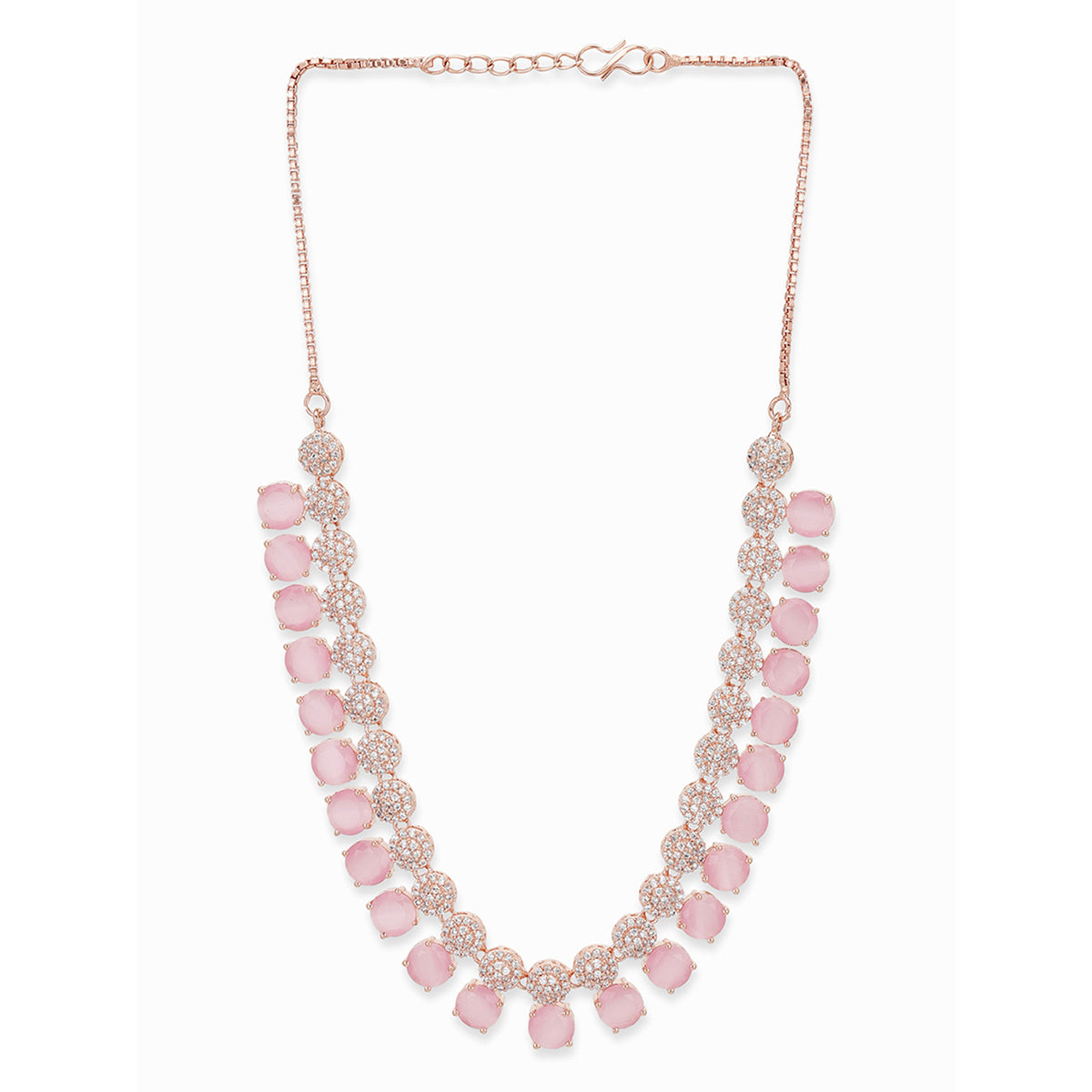 Beetroot Pink Necklace • Long Fringe Pink Statement Necklace