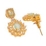 Sparkling Elegance Zircons Adorned Gold Plated Jewellery Set