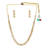 Kundan Gold Plated Brass Necklace set