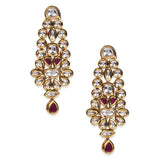 Kundan Gold Plated Brass Earrings