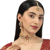 Kundan Studded Gold Plated Necklace Set