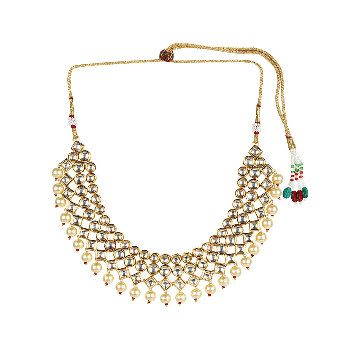 Kundan Polki Gold Plated Necklace Set