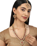 Kundan Gold Plated Brass Necklace Set