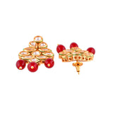 Kundan Elegance Red Beads and Faux Kundan Opulent Maang Tika Set