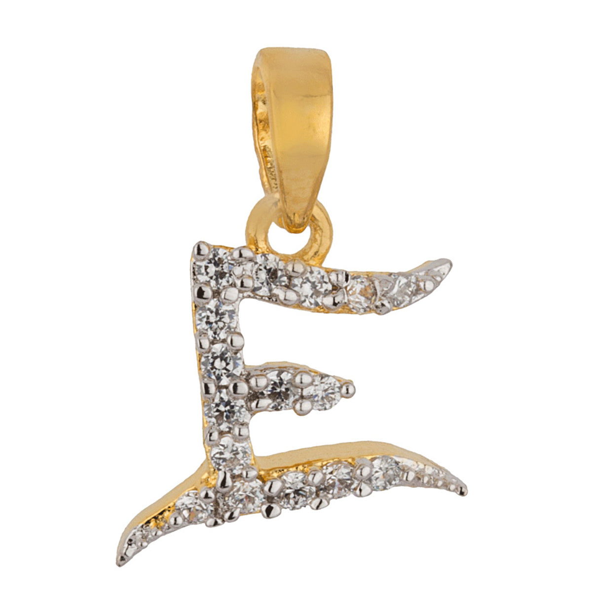 Gold Toned 'E' Alphabet Pendant Without Chain – VOYLLA