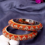 Gems Studded Surface Lac Inspired Bangles