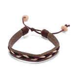 Sparkling Brown Band Bracelet Made Of Thread