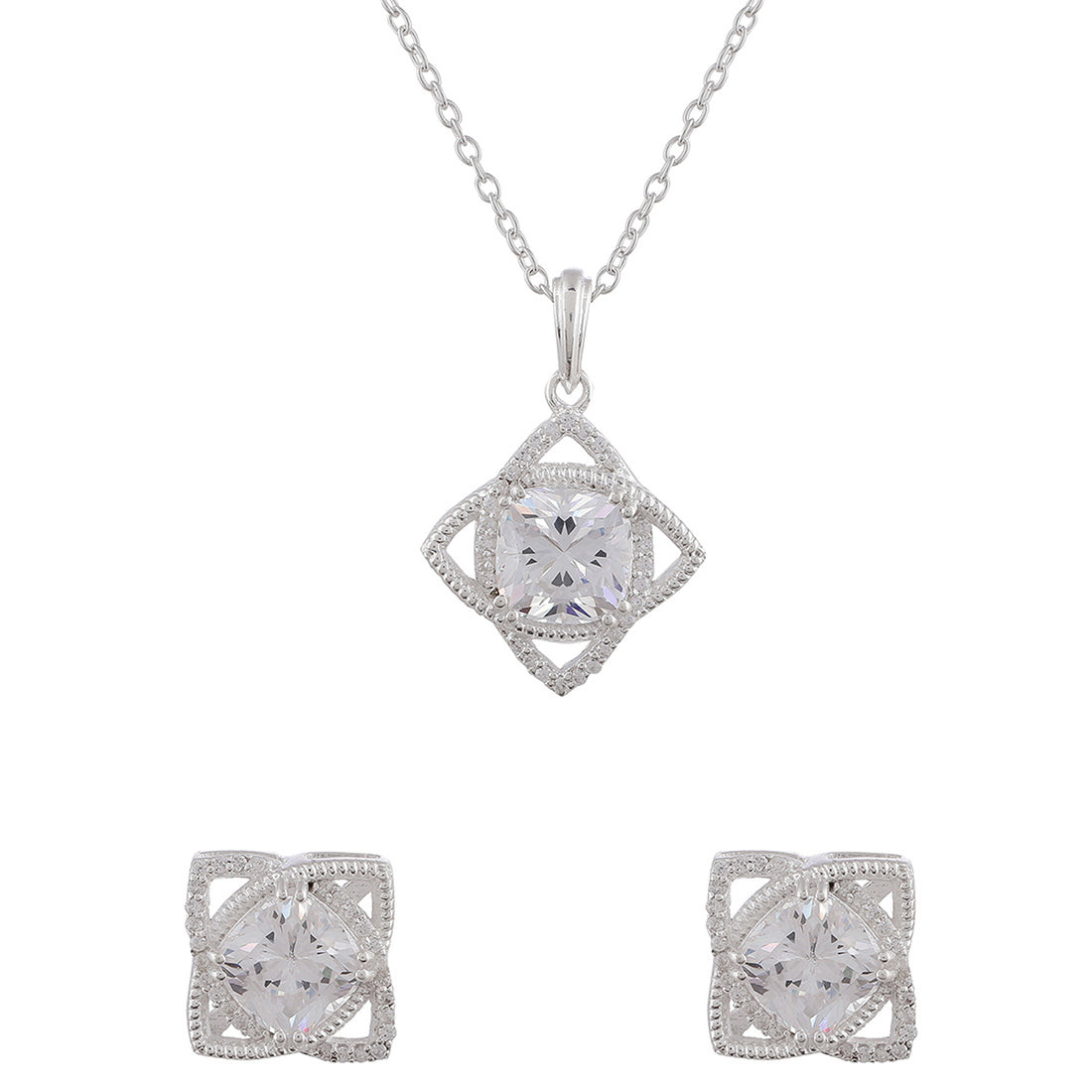 925 Sterling Silver Cubic Zirconia Set