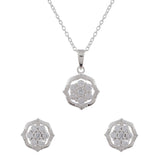 925 Sterling Silver Pendant Set with Shiny Cubic Zironia