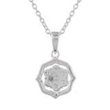 925 Sterling Silver Pendant Set with Shiny Cubic Zironia