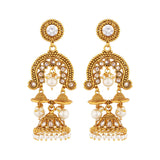Faux Pearls Embellished Earrings