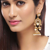 Faux Pearls Embellished Earrings