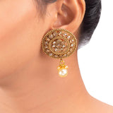 Dome Style Embellished Earrings