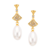 Generic Shiny Pearl Drop Earrings