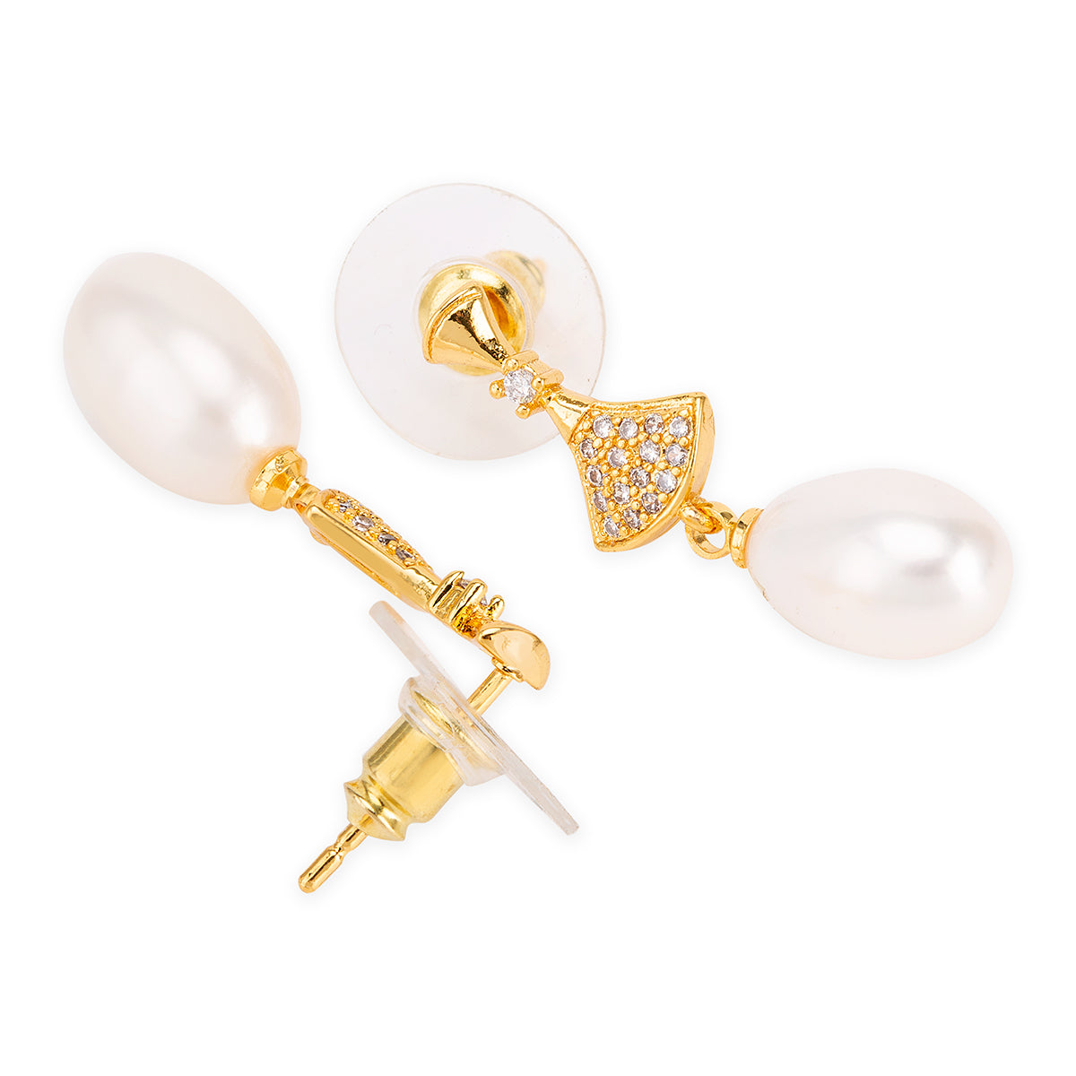 Generic Shiny Pearl Drop Earrings