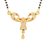 CZ Studded Yellow Gold Modern Mangalsutra