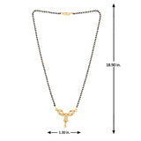 CZ Studded Yellow Gold Modern Mangalsutra