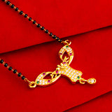 CZ Studded Yellow Gold Modern Mangalsutra