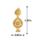 American Diamond Yellow Gold Traditional Earrings