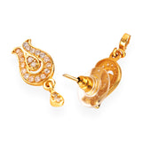 CZ Traditional Lotus Earrings