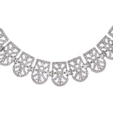 Sparkling Elegance Cutwork Design Zircons Jewellery Set