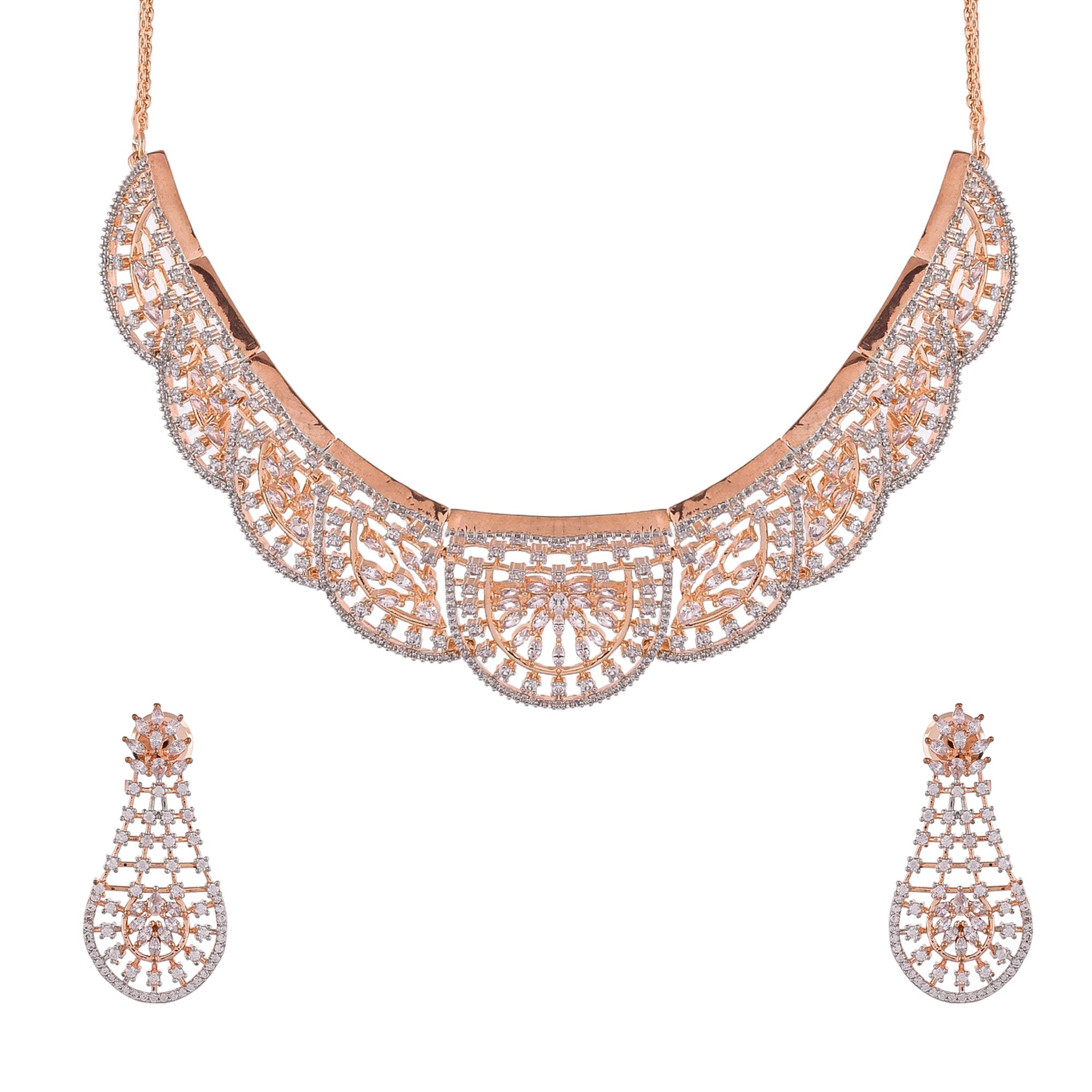 Sparkling Elegance Luxurious Cz Jewellery Set