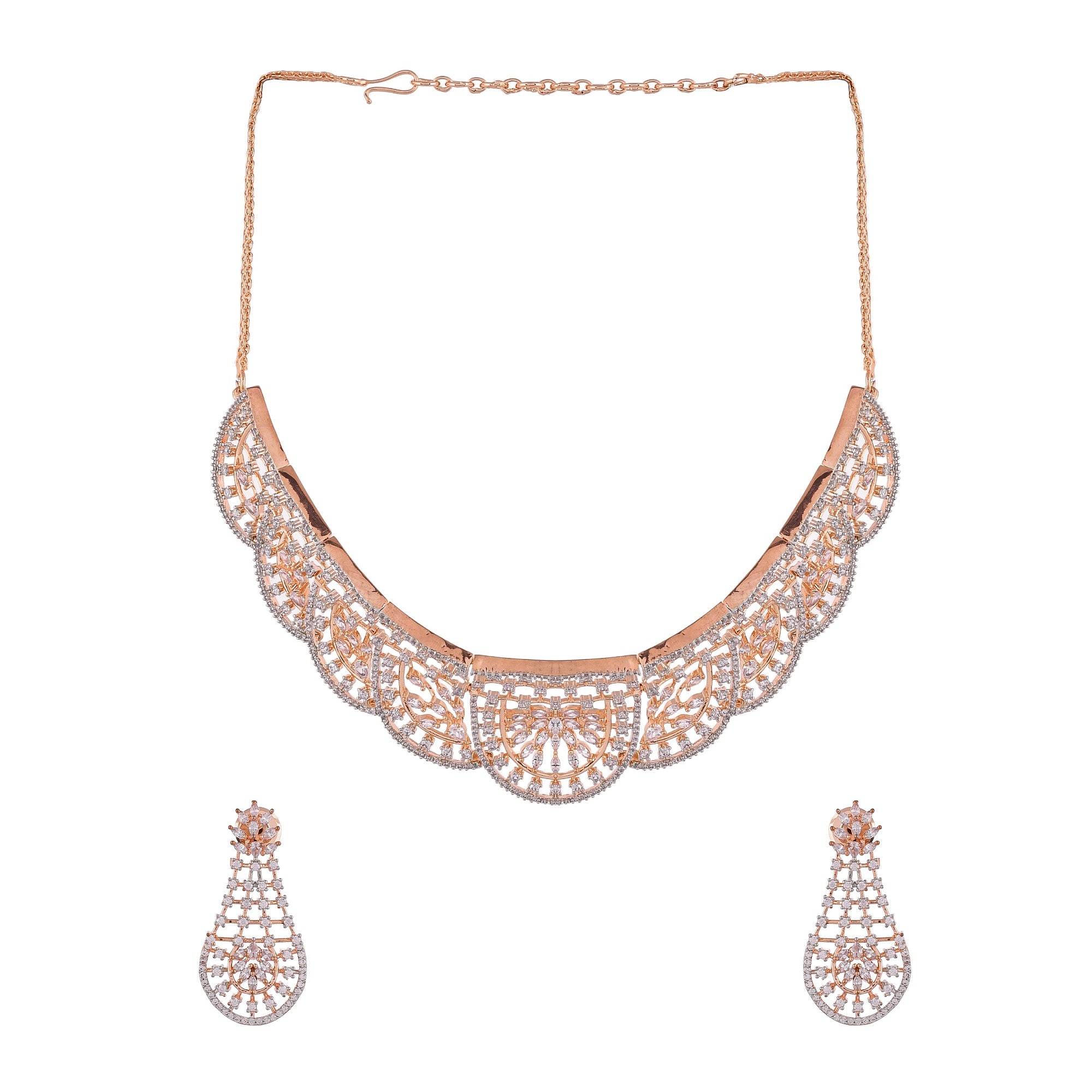 Sparkling Elegance Luxurious Cz Jewellery Set