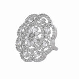 Sparkling Elegance Floral Radiance Ring