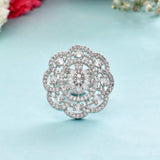 Sparkling Elegance Floral Radiance Ring