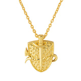 Shield Shaped Sultan Pendant With Chain
