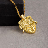 Shield Shaped Sultan Pendant With Chain