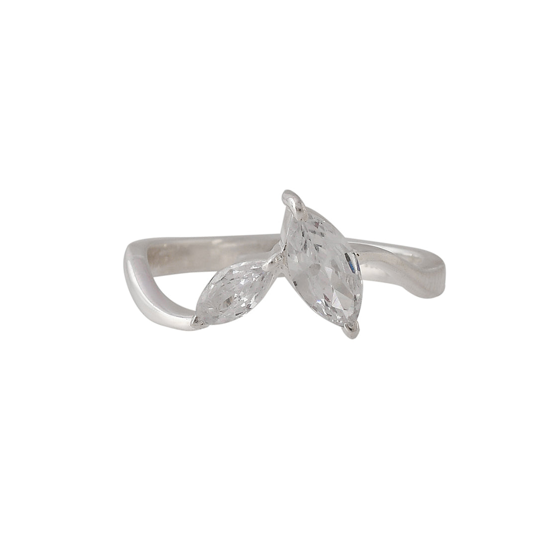 925 Sterling Silver Marquise Cut CZ Ring