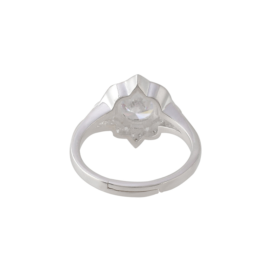 925 Sterling Silver Round Cut White CZ Ring