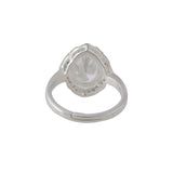 925 Sterling Silver Four Prong Round Cut Zircon Ring