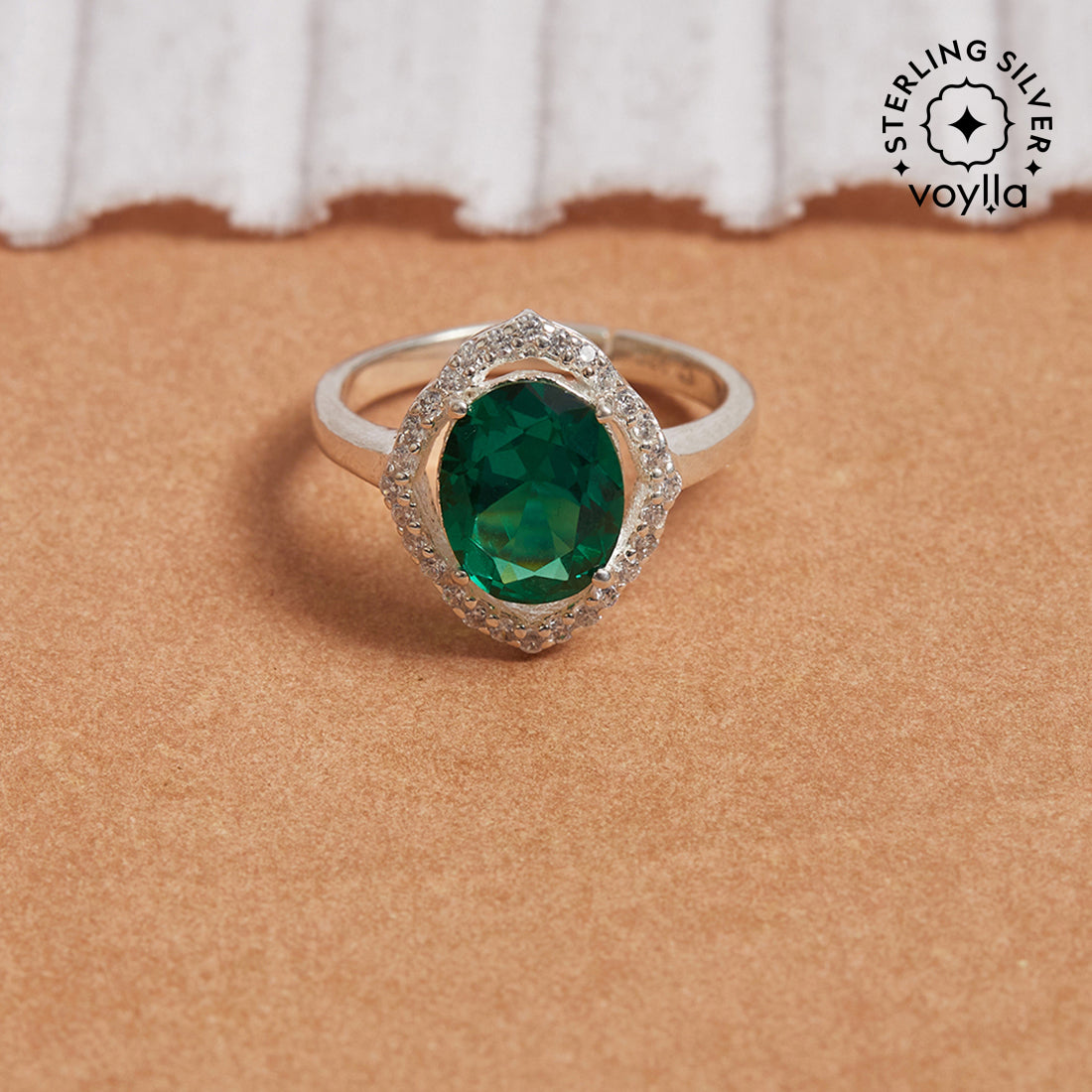 100% Oval Green Panna Ring, Size: 4.5 Inch at Rs 299 in Jaipur | ID:  2852308491962