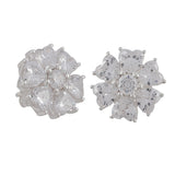 Gorgeous Floral 925 Sterling Silver Pearl Studs